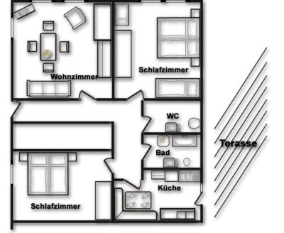 Grundriss Ferienwohnung Weisser